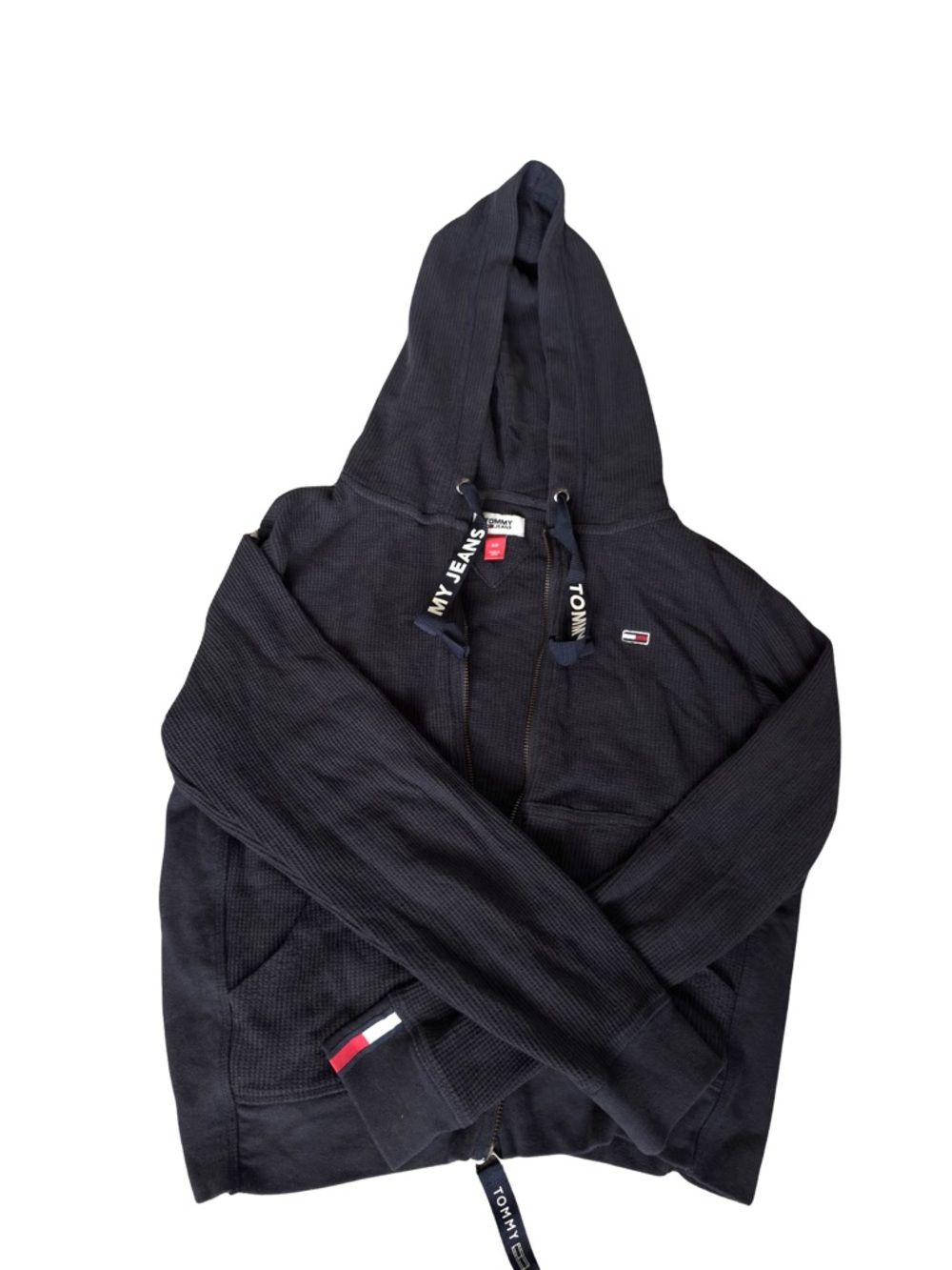 Tommy Jeans women navy cotton Hooded Zip Jacket